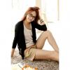 tylish Solid Color Long Sleeve Cotton Women's Short Cardigan