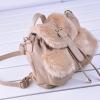 Casual Stylish Imitation Fur and Metal Design Women's Shoulder Bag