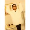 Cute Style Rabbit With Ears and Tail Cartoon Woolen Hoodie Coat For Women
