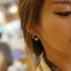 Graceful Style Rhinestone Inlaid Flower and Heart Shape Earrings