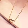 Graceful Style Rhinstone Embellished Heart Pendant Necklace