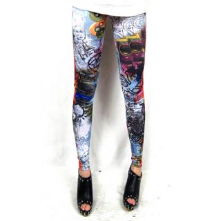Stylish Scrawl Pattern Milk Silk Women's Legging
