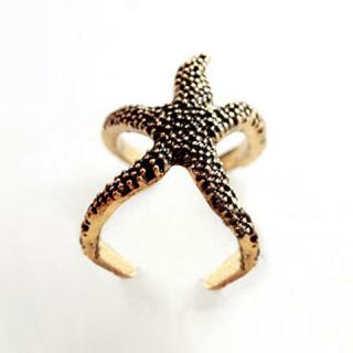 Retro Punk Style Starfish Shape Opened-Ring Finger Ring For Women