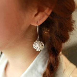 Pair of Unique Ladylike Style Openwork Ball Shape Drop Earrings For Women