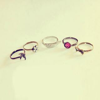 Retro 5 Unique Style Rings For Women