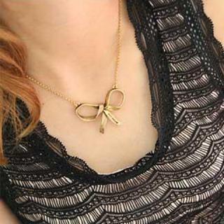 Hot Sale Retro Style Bowknot Shape Necklace For Women