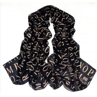 New Arrival Fashion Style Letter Pattern Design Vintage London Silk Scarf For Women
