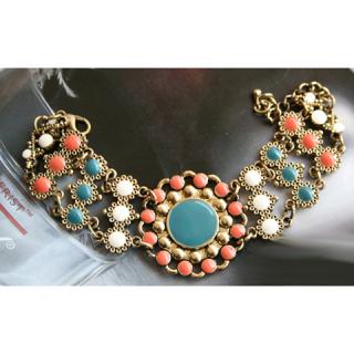 Elegant Sweet Style Colorful Multi-Layered Flower Shape Bracelet For Women