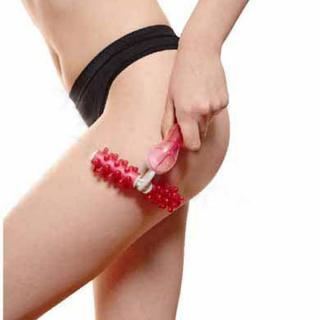 Y-shape Cell Roller Massager for Waist, Arms and Legs Beauty Health Tool - Plum