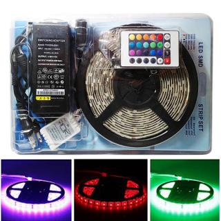 Christmas Ornament 5m 300 x 5050 SMD LED RGB Light Waterproof LED Strip Light with Power Supply and Remote Control