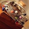 Retro and Ethnic Style Candy Color Gemstone Inlaid Muti-layered Bracelet For Women