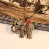 Retro Cute Style Elephant Shape Rhinestone Embellished Sweater Chain For Women