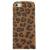 Classical Design Leopard Pattern Soft Protective Leather Cover Case for iPhone 5 (Yellow Ocher)