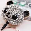 Novelty Big Bear Shape Jewel Anti-Dust Plug for iPhone 5/4/4S/iPod/Mobile Phone/etc with 3.5mm Audio Jack - Sliver
