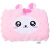 Multifunctional USB Biscuit Design Cartoon Pattern Warm Heating Cushion Winter Plush Pillow with Bamboo Charcoal - Pink