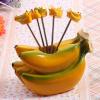 Lovely Yellow Banana Design Forks and Fork Holder