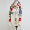 Fashion Elegant Style Flower Pattern Pure Wool Limited Edition Scarf For Women