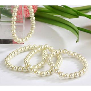 Elegant Simple Style Solid Color Pearl Bracelet For Women