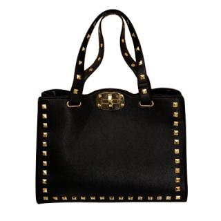 Stylish Rivet and Pure Color Design Women's Shoulder Bag 