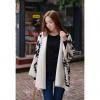 Morden Style Loose-Fitting Roman Geometric Pattern Batwing Sleeve Knitting Women's Sweater