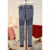 Vintage Style Skinny Splicing Elastic Waist  Women' Narrow Feet Pants 