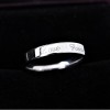 1PCS Chic Men's 925 Sterling Silver Ring with Love Forever Words Sign 16#
