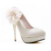 Wedding Rhinestone and Flower Design Women's Pumps