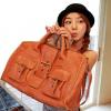 Casual Buckle and Solid Color Design Women's Handbag 