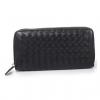 Casual Solid Color and Weaving Zipper Design Women's Wallet 