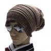 Casual Fashion Solid Color Stripes Men's Woolen Yarn Cap