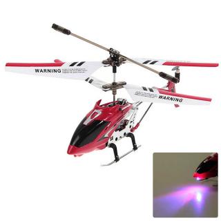 NO.323 Remote Control USB Charge 3.5 Channels Gyro Helicopter/Airplane Model Toy with LED Light for Children - Red