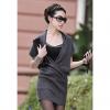 Elegant Style Deep V-Neck Solid Color Sleeveless Knit Women's Dress