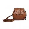 Vintage Pure Color and Zipper and Buckle Design Women's Crossbody Bag 