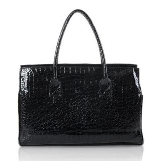 Trendy Laconic Casual Pure Color Rivets and Crocodile Veins Design Women's Shoulder Bag 