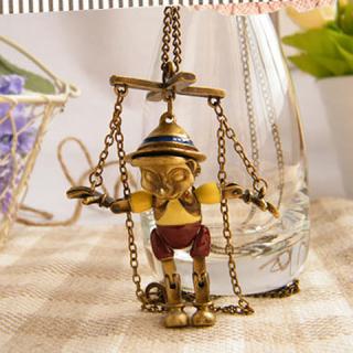 Cute Retro Style Puppet Shape Pendant Sweater Chain Necklace 