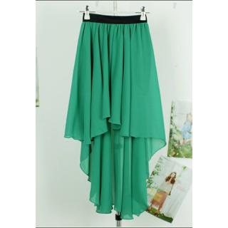 Stylish Irregular Design High-Low Good Quality Chiffon Women's Skirt