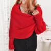 Fashion Graceful Style Solid Color Raglan Sleeve Design Women/Men's Woolen Yarn Scarf