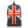 Stylish Preppy Style Casual Canvas Flag Pattern and Zipper Design Women's Satchel 