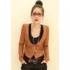 Stylish Style Puff Double-Breasted Design Women's Jacket