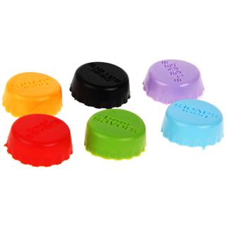 6PCS Silicone Bottle Cap Fresh Bottle Cap Beer Saver
