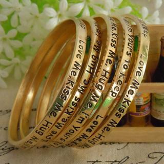 5 PCS Exquisite Ladylike Style English Words Print Circle Shape Women's Bracelets