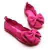 Casual Suede Bowknot and Stitching Design Women's Flat Shoes 