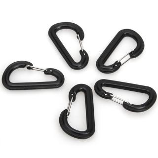 Strong POM Material D-ring Carabiner Buckle for Outdoor Climbing and Hiking - Black