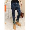 New Style Multi-Button Embellished Gradient Color Jeans Harem Pants For Men