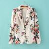 Spring Trends Lapel Colorful Flower Printing Women's Blazers