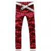 Metrosexual's Favorite Tartan Slimming Polyester Men's Casual Pants 