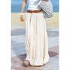 Bohemian Solid Color Loose Fit Long Style Women's Pleated Skirt 