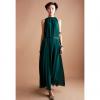 Stylish Style Puff Neck Solid Color Pleated Design Sleeveless Chiffon Women's Spring