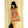 Stylish Style Scoop Neck Heart Print Sleeveless Chiffon Women's Spring T-Shirt