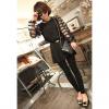 Sweet Solid Color Splicing Design Openwork Stripe Chiffon Women's Dress